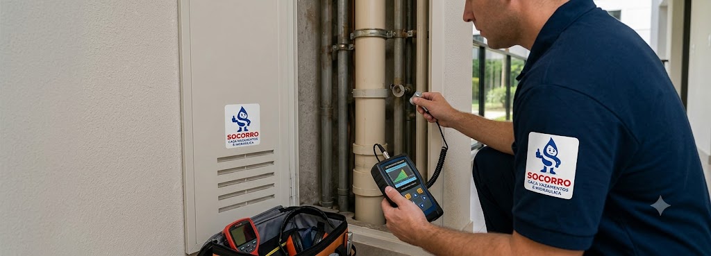 Profissional realizando Caça Vazamento de Água (Detecção Eletrônica) em Araquari